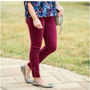 Pistola Caterina Ankle Zip Jeans – Crimson / Maroon – Size 31